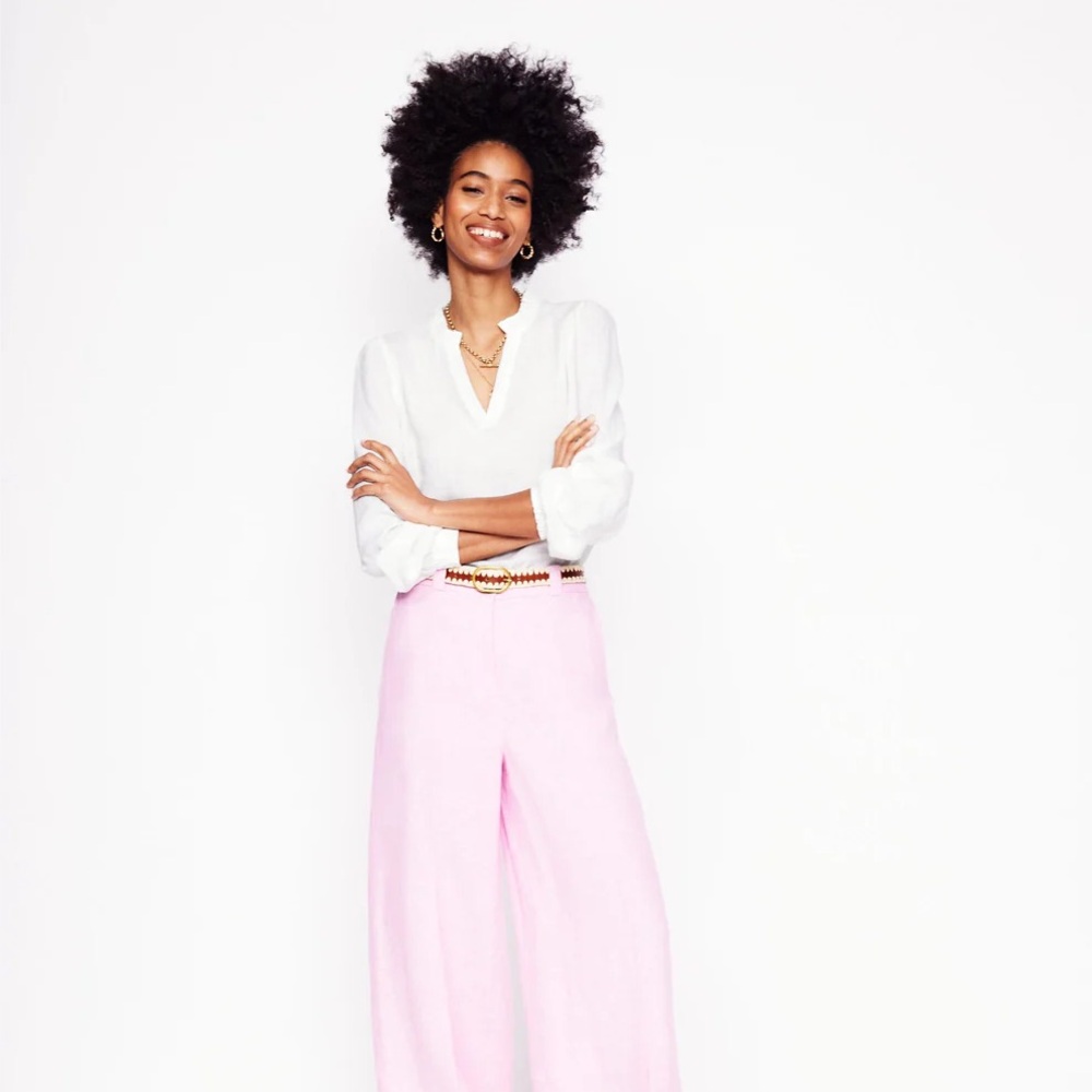 BODEN Grace Linen Top white - Picture 4 of 8